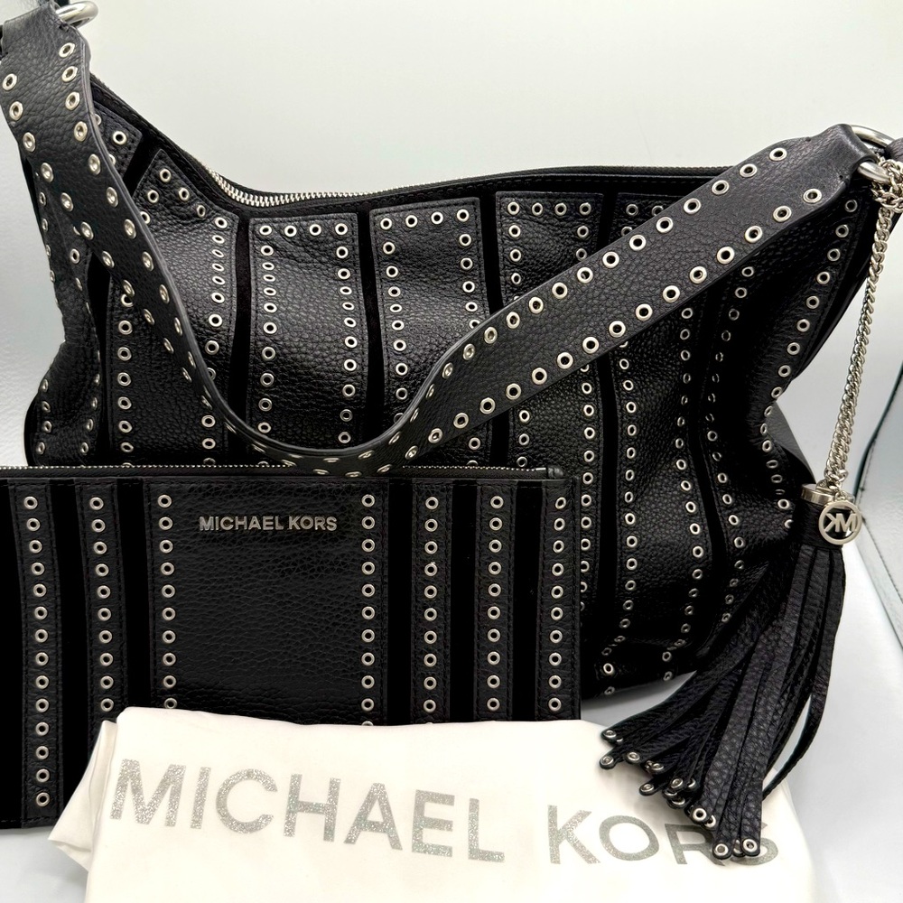 Michael Kors Brooklyn Grommet Hobo Shoulder Bag